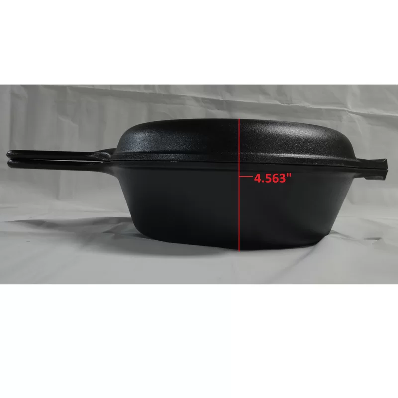 Lodge LCC3 Cast Iron Combo Cooker， Pre-Seasoned， 3.2-Quart