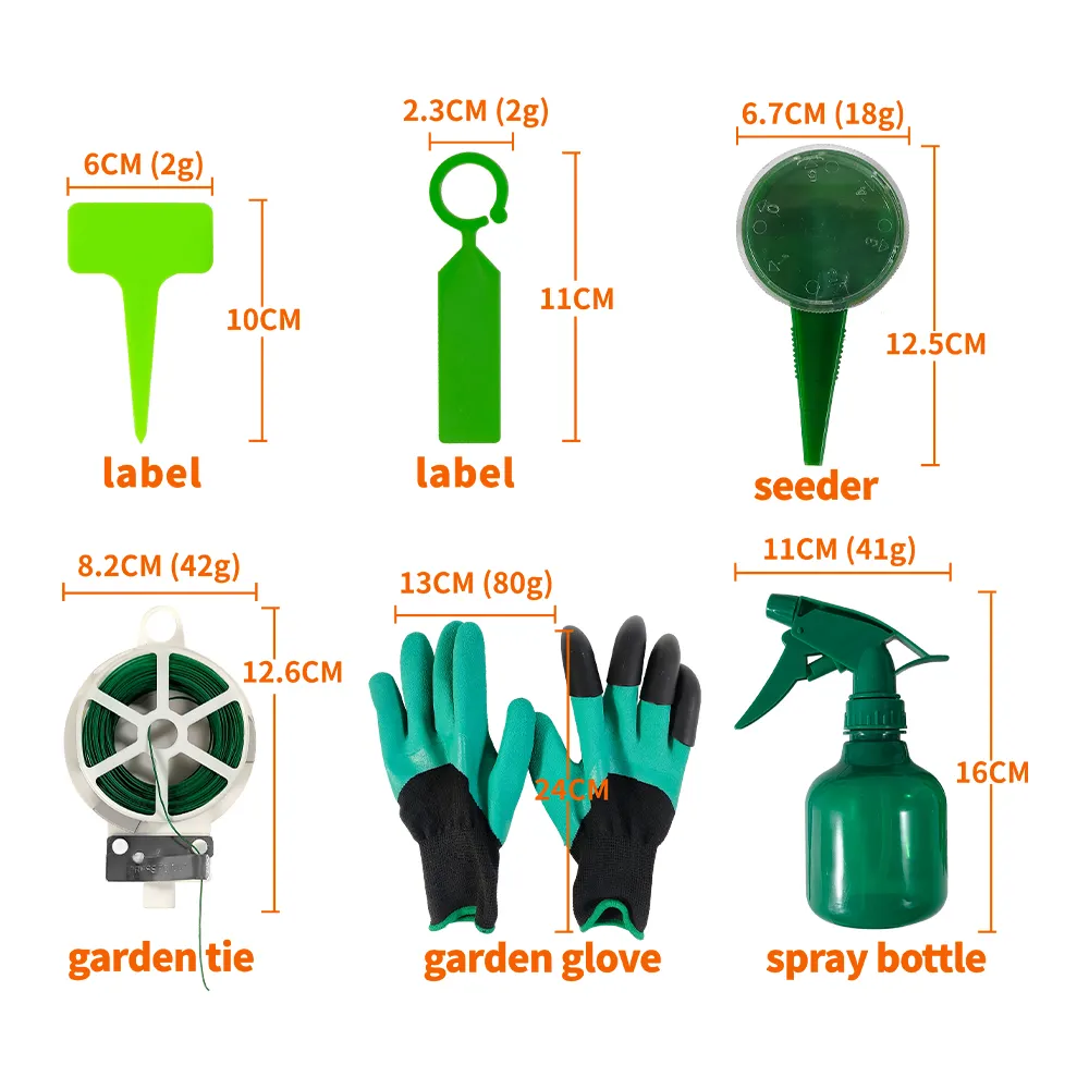 Heavy Duty Soft Rubber Anti Skid Ergonomic Handle Gardening Hand Tools Floral Garden Tool Set for Women Garden Gifts