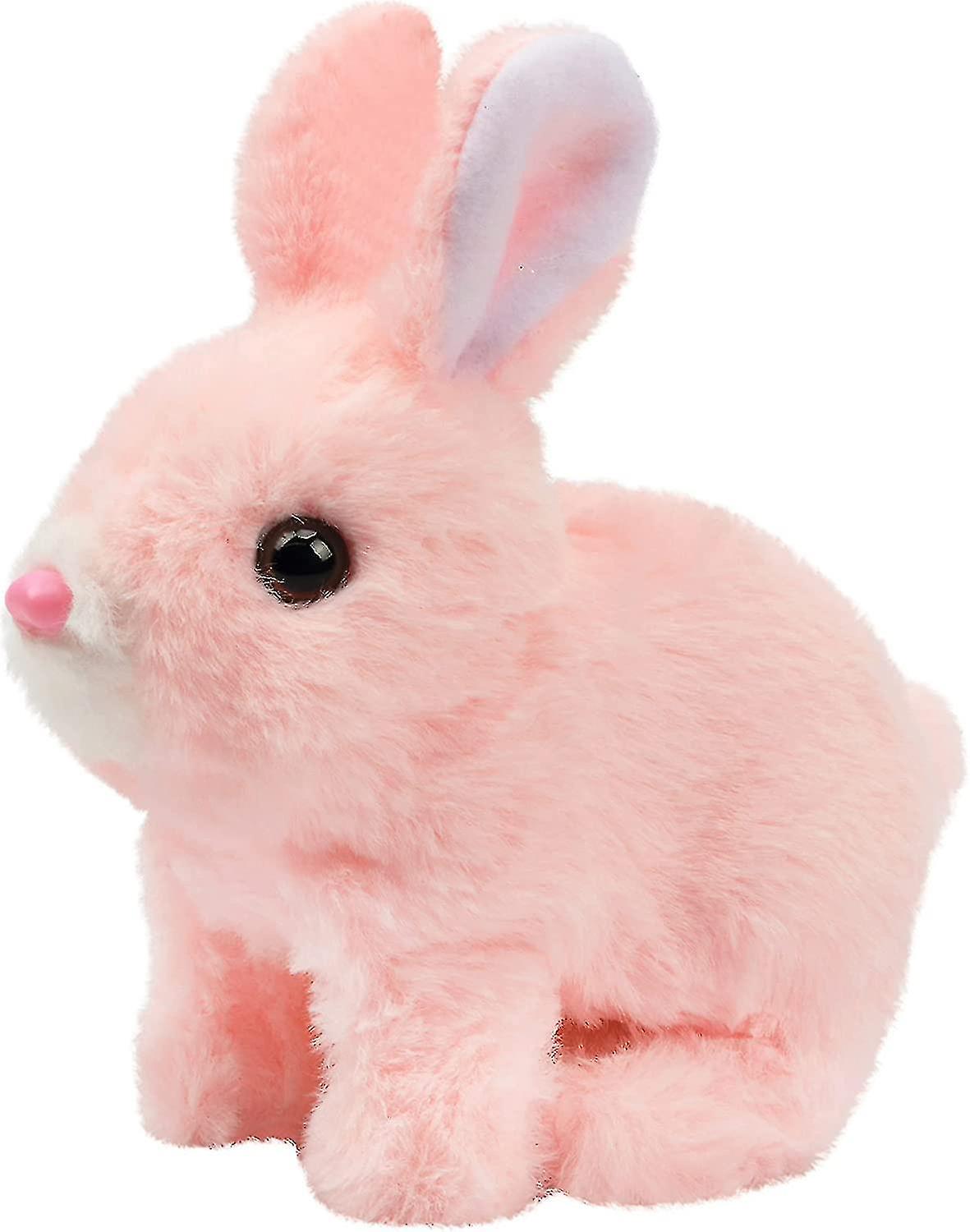 Electronic Plush Rabbit Toy， Easter Bunny Interactive Toy， Playful Bunny Hops Around Makes Sounds Wiggles Ears