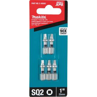 Makita Impact XPS #2 Square 1 in. Insert Bit (5-Pack) E-00583