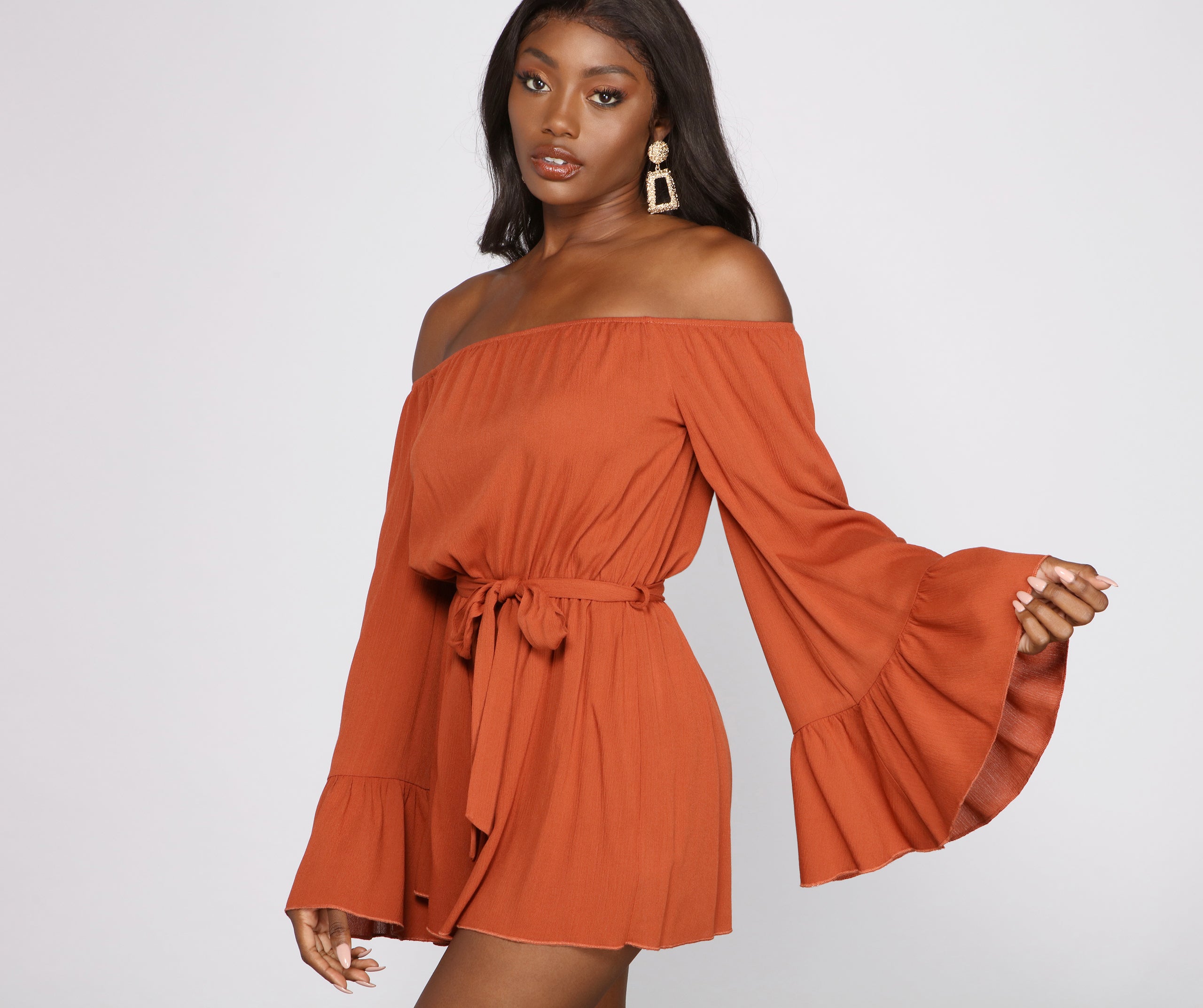 Boho Babe Flowy Tie-Front Romper