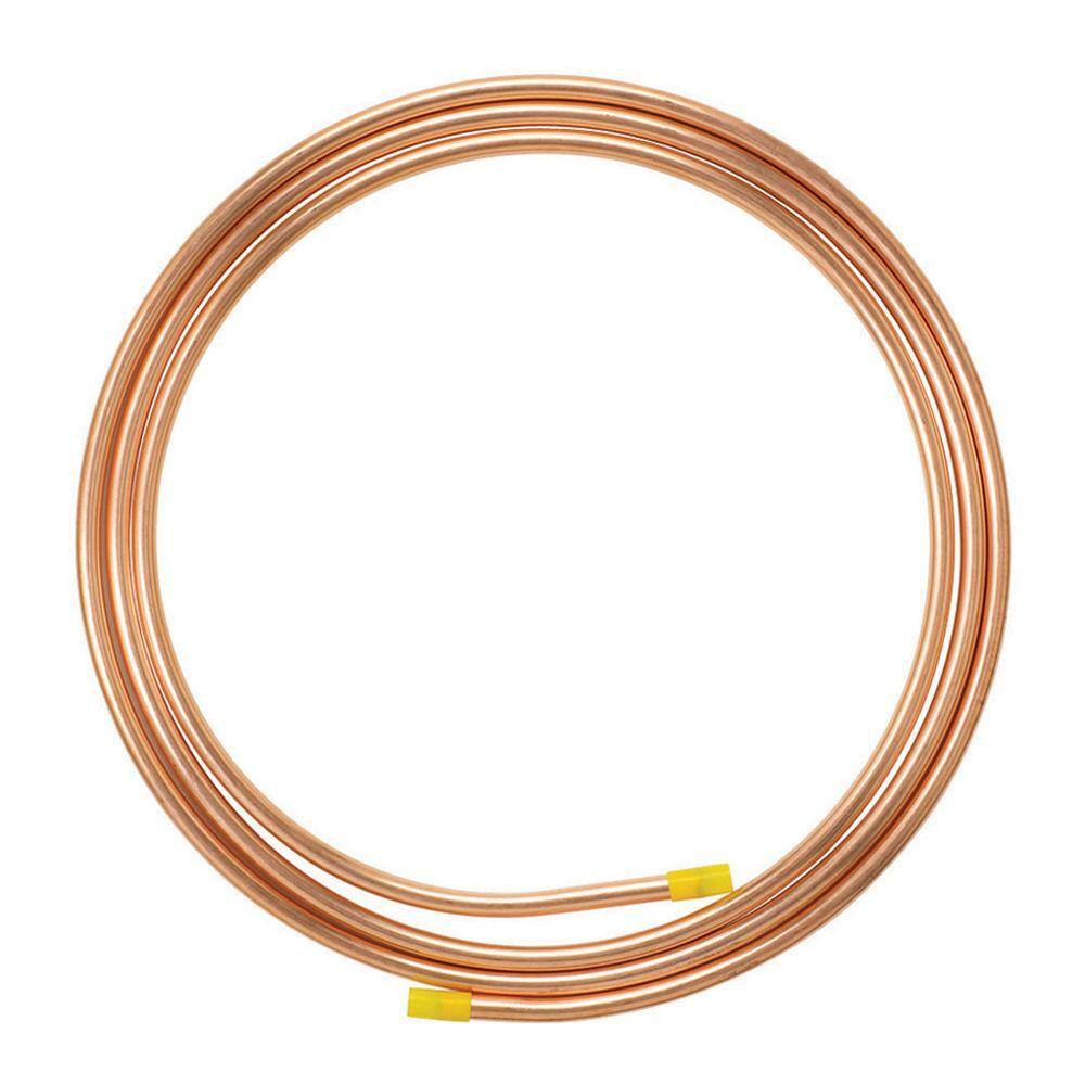 Everbilt 38 OD in. x 10 ft. Copper Soft Refrigeration Coil Pipe D 06010PS