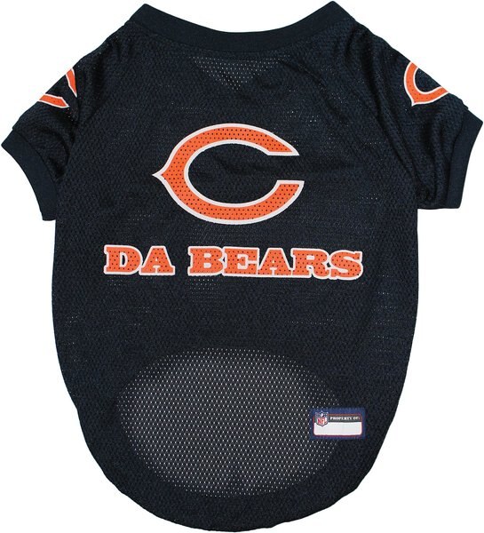 Pets First NFL Dog and Cat Raglan Jersey， Chicago Bears