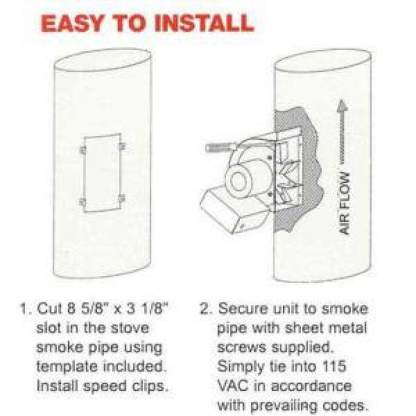 Auto-Draft 7 in. x 9.5 in. x 9 in. Stove Pipe Draft Inducer with Speed Control AD-1