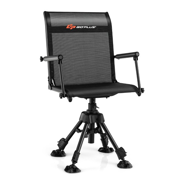 Costway Swivel Hunting Chair W 4 360 adjustable Legs Folding Silent Swivel Blind Chair