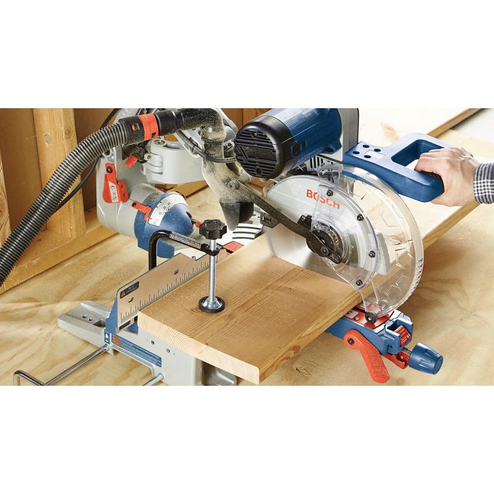 Bosch 15 Amp Corded 10 in. Dual-Bevel Sliding Glide Miter Saw with 60-Tooth Saw Blade and Bonus Gravity Rise Stand with Wheels CM10GD+T4B