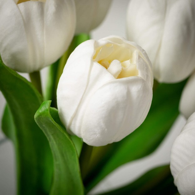 Sullivans Artificial White Tulip Arrangement 8.5