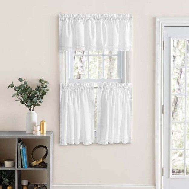 Rod Pocket Only Tailored Valance 80 quot x15 quot White