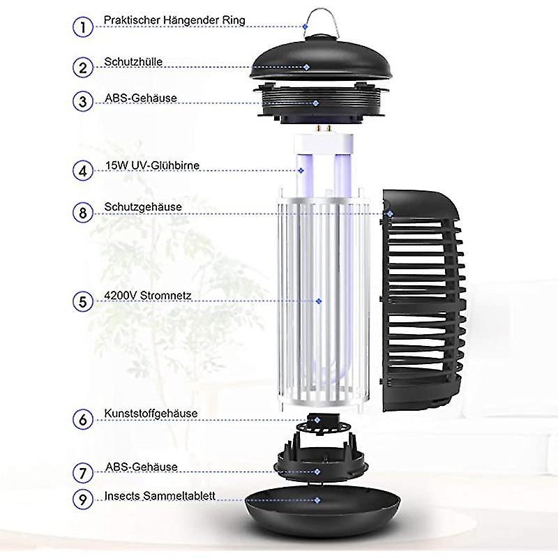 Mosquito Killer Lamp  Mosquito Attractant 15w Uv，4200v Electric， Effective Range 80m