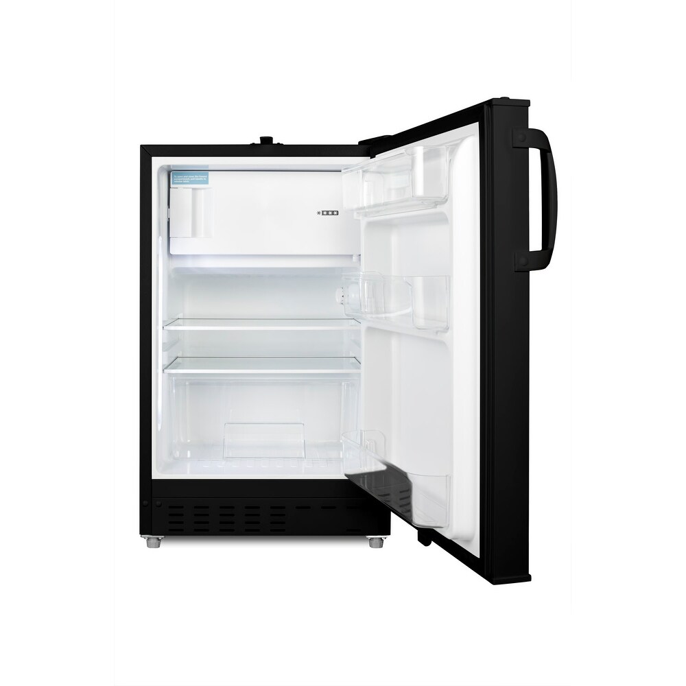 Summit Accucold 20 Inch Wide 2.68 Cu. Ft. Compact Refrigerator with   Black