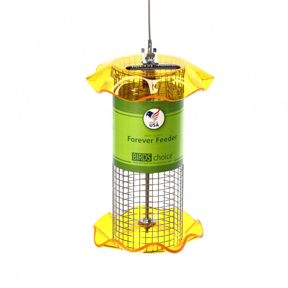 Birds Choice FF116 Forever Feeder， Nyjer Forever Feeder， 1 Quart， Yellow