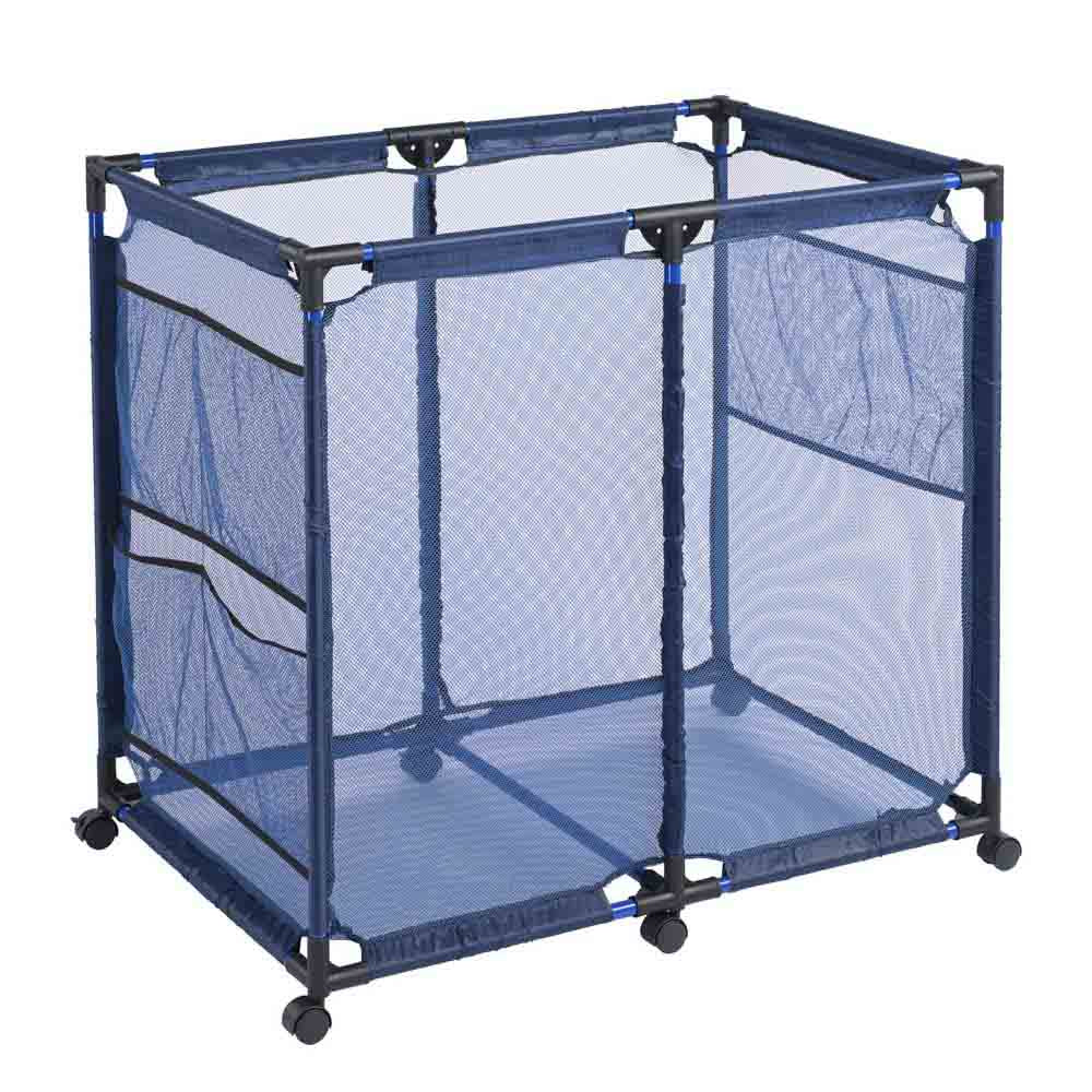 Yescom 35x33x22 Mesh Pool Storage Bin Rolling Cart Organizer