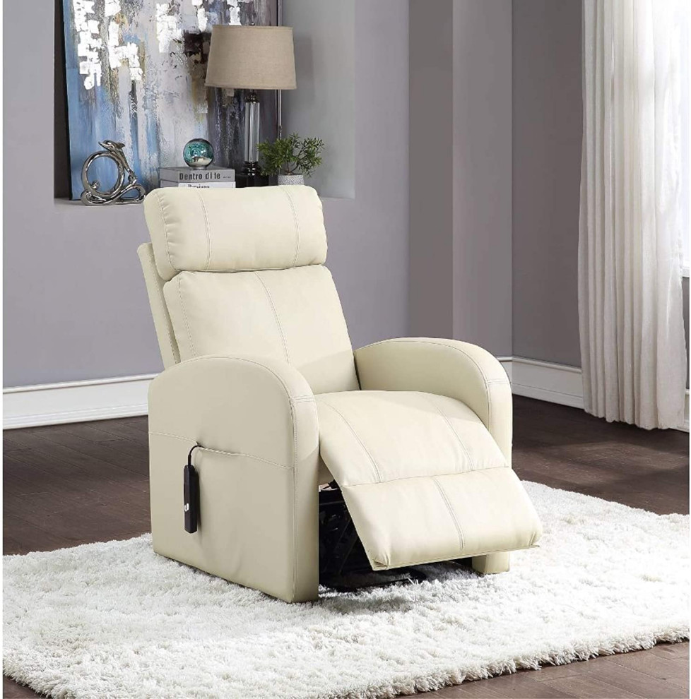 Modern Recliner Chair  Power Motion Design With PU Leather Upholstery   Contemporary   Recliner Chairs   by Decorn  Houzz