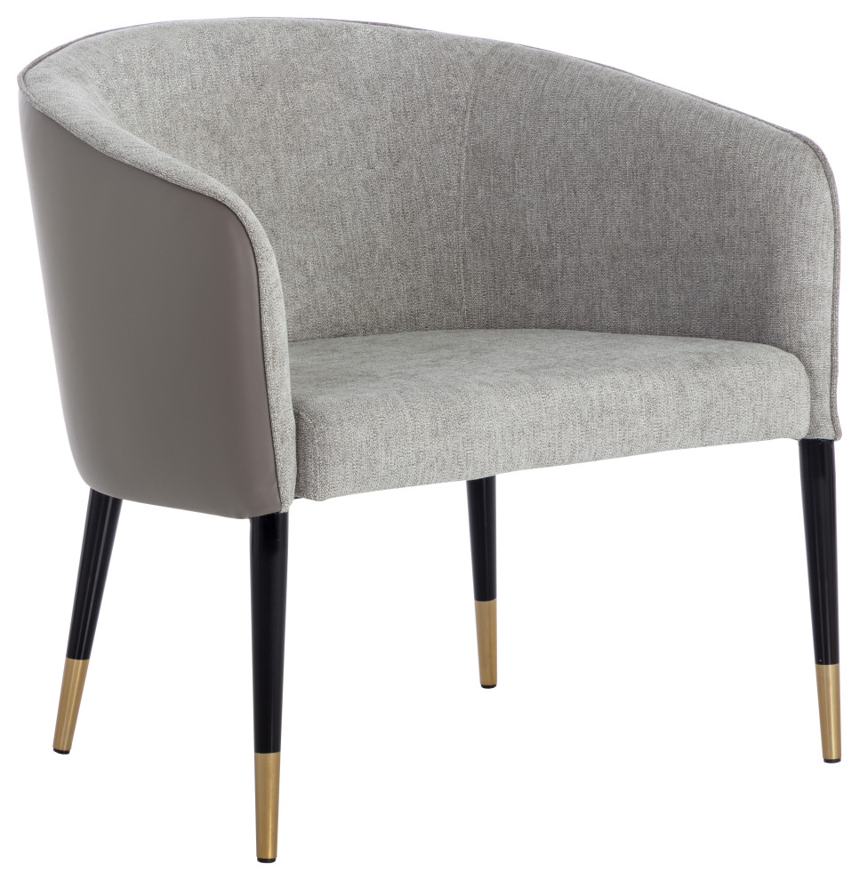 Asher Lounge Chair Flint Grey / Napa Taupe   Midcentury   Armchairs And Accent Chairs   by Sunpan Modern Home  Houzz