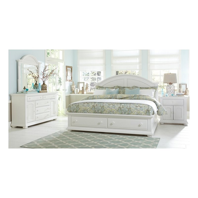 Bowery Hill 2 Door 1 Drawer Nightstand in White