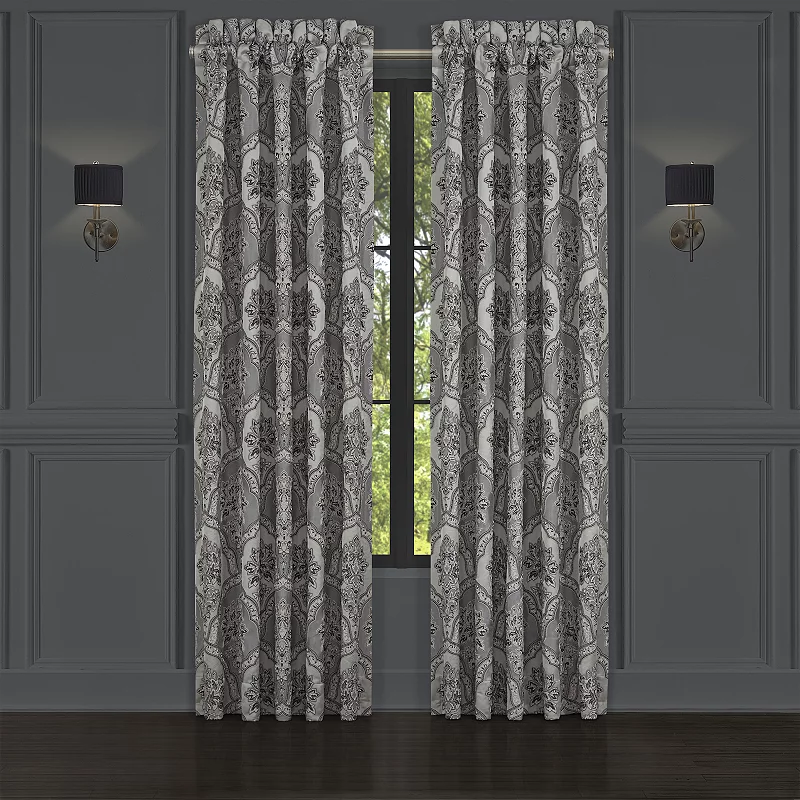 Five Queens Court Silverstone Silver 2-pack Window Curtain Set