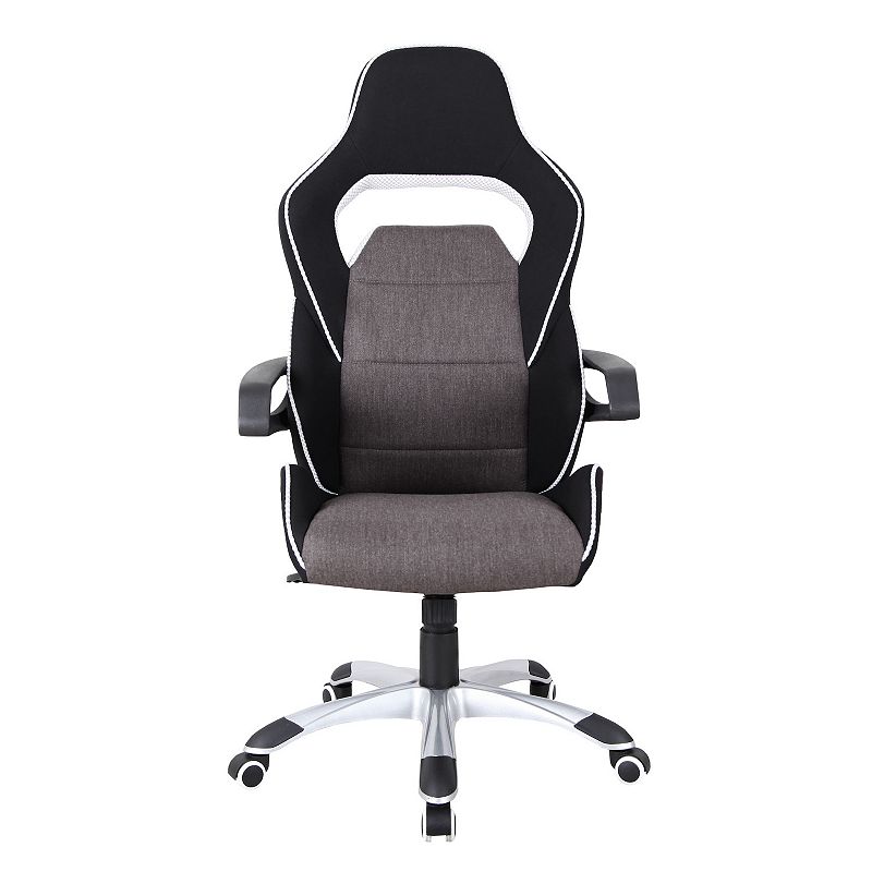 Techni Mobili Ergonomic Upholstered Racing Style Home and Office Chair