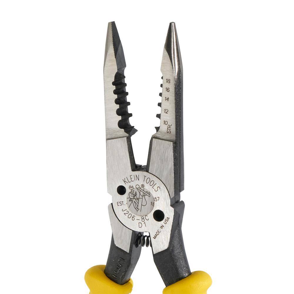 Klein Tools 8-38 in. All Purpose Pliers with Spring J2068CSEN