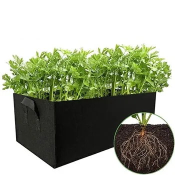 Raised Garden Beds 10 Gallon Felt Fabric Plant Grow Bags for Planter Pot with Handles for Flowers Vegetables Plants