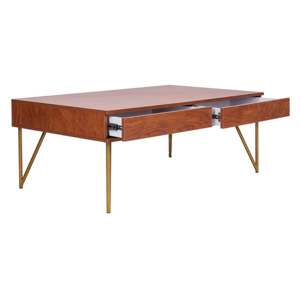 SAFAVIEH Pine Two Drawer Coffee Table - 43.3