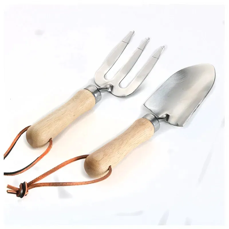 New Design 2 Pcs Stainless Steel Planting Tools Combination Home Gardening Hand Tools Set Garden Tool Set