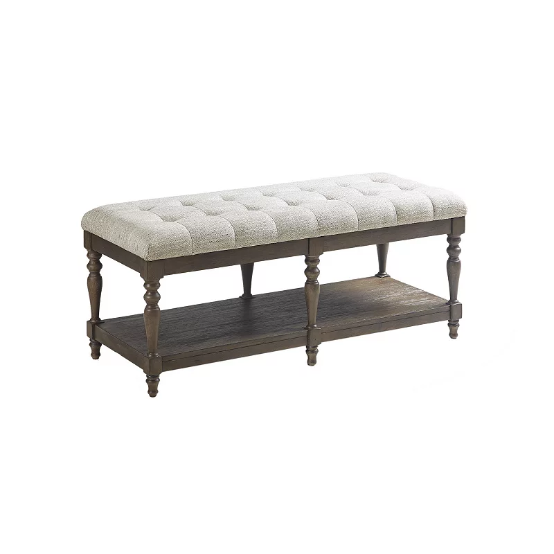 Martha Stewart Highland Button Tufted Accent Bench