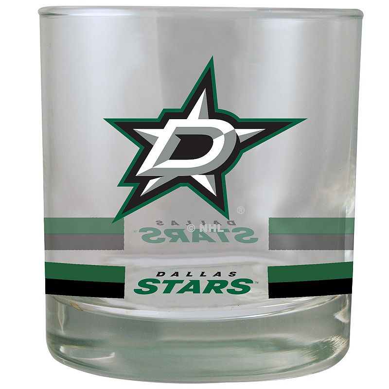 Dallas Stars 10oz. Banded Rocks Glass