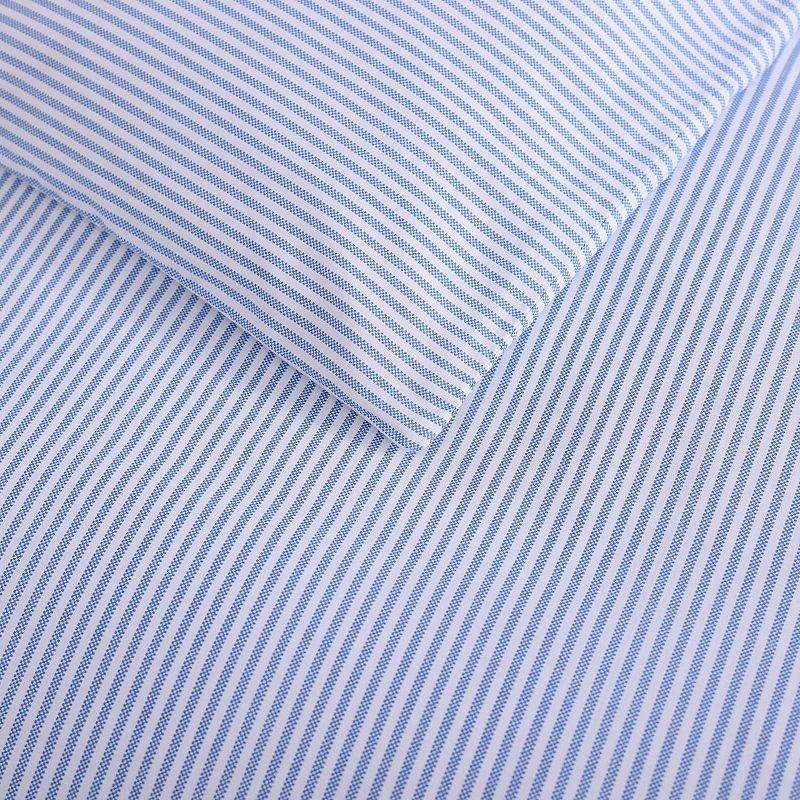 Poppy and Fritz Oxford Stripe Blue Duvet Cover Set with Sham