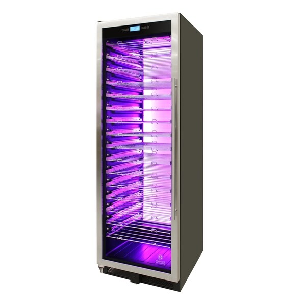 141-Bottle Single-Zone Backlit Panel Wine Cooler