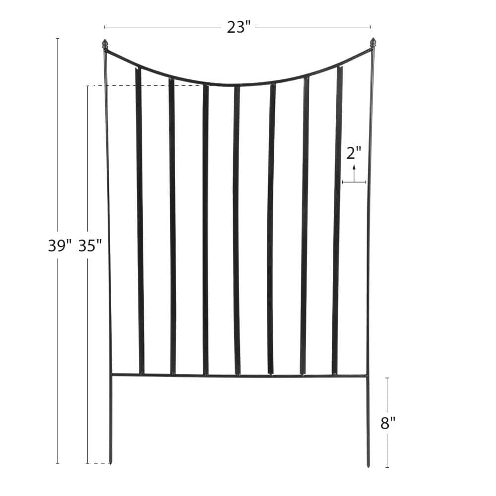 Gilbert  Bennett Canterbury 39 in. Steel Garden Fence FB102-A