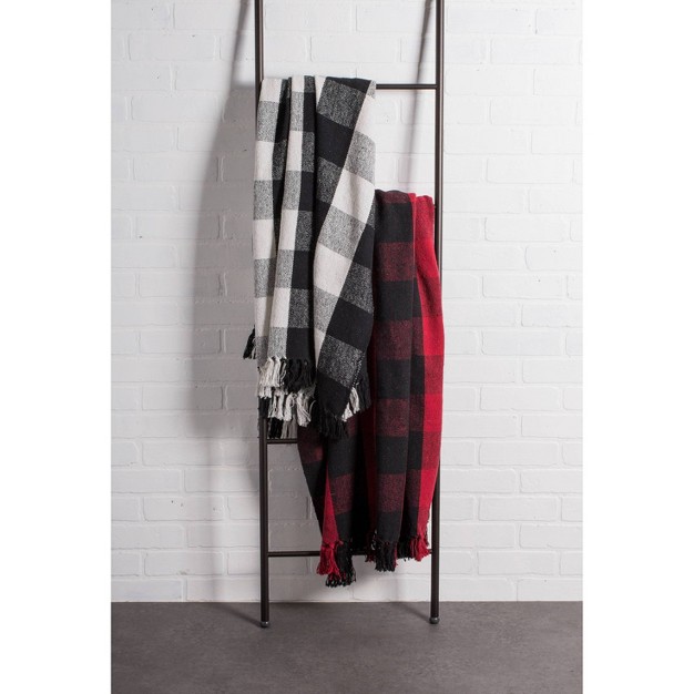 Buffalo Check Throw Blanket Tango Red blue Design Imports