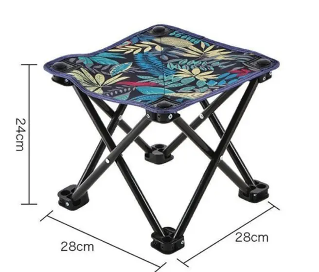 Small Folding Stool / Portable Camping Stool / Lightweight Frame Stool for Fishing Camp Traveling Hiking Beach Garden BBQ