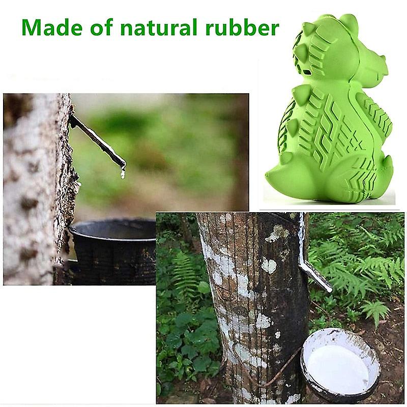 Natural rubber food dispensing dog toys