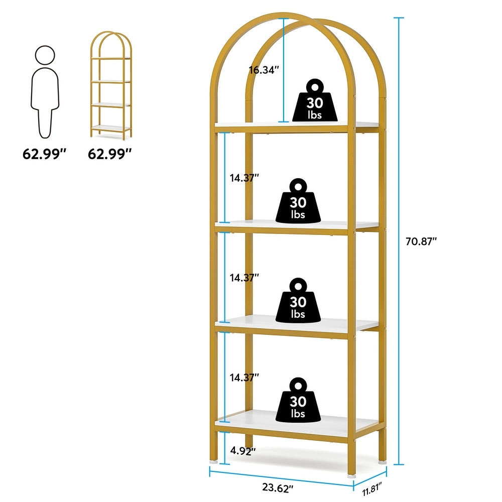 4 Tier Open Bookshelf  70.8\