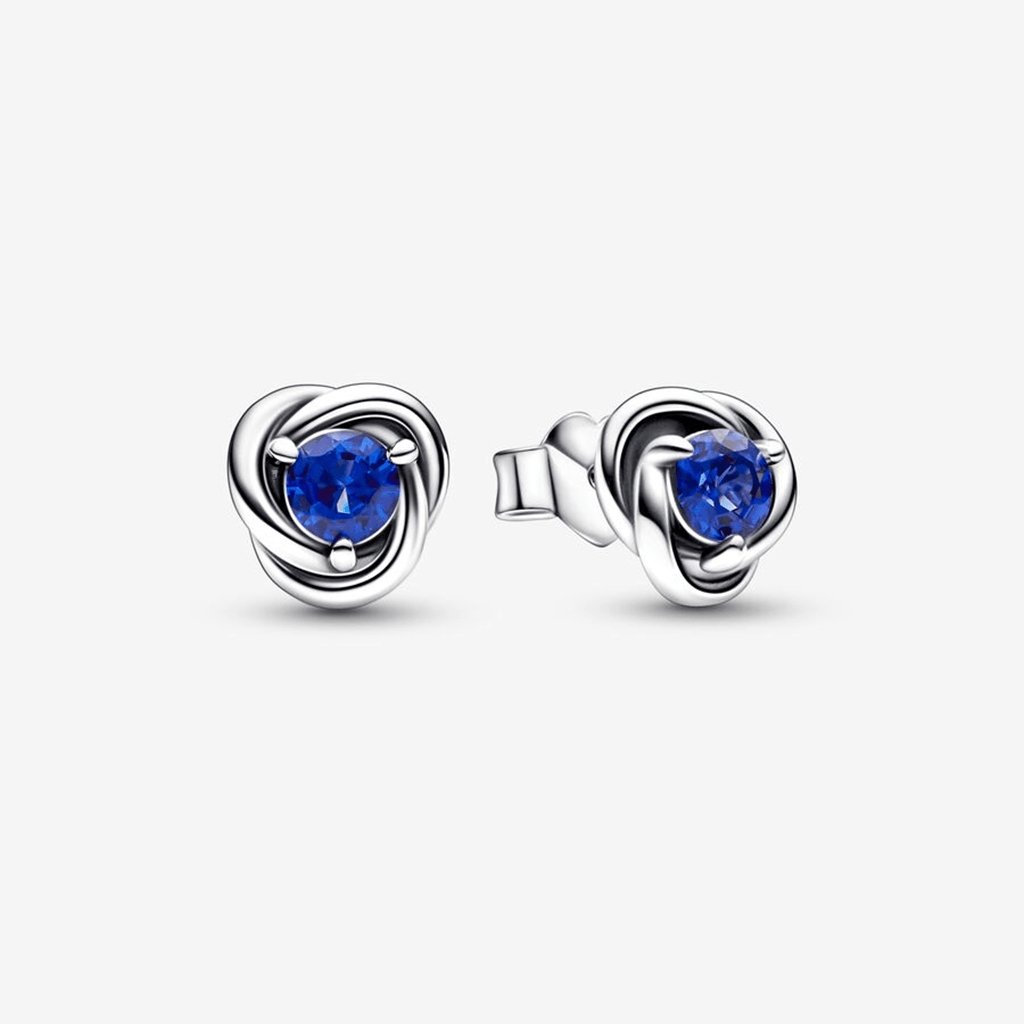 PANDORA  September Birthstone Eternity Circle Stud Earrings