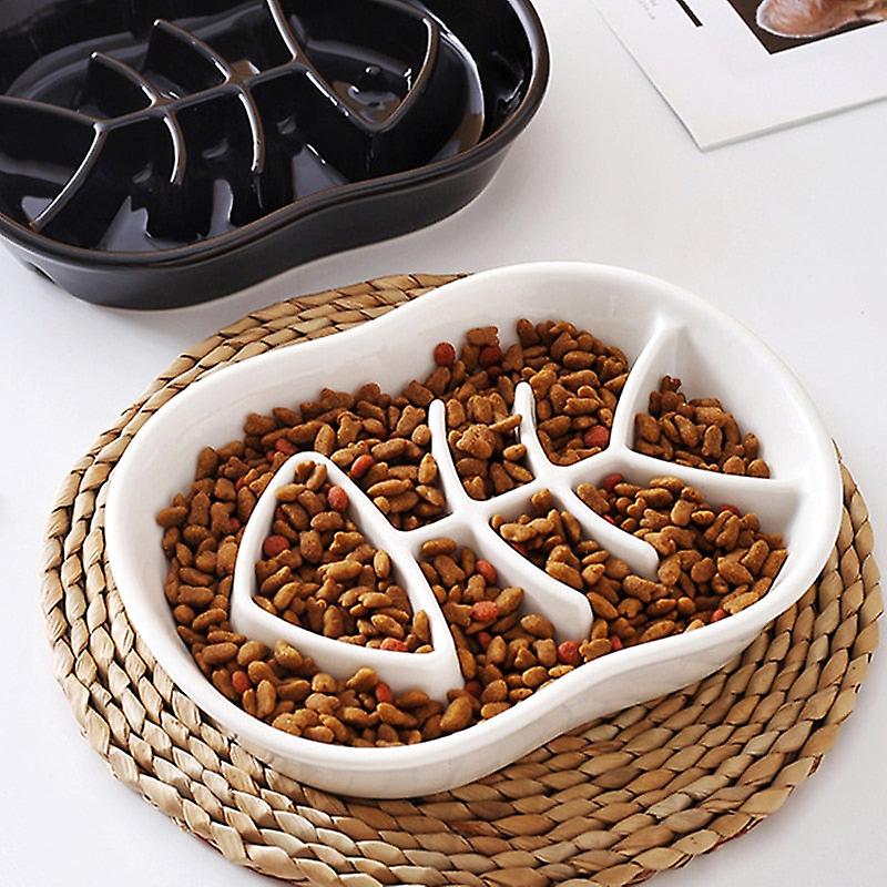 Creative ceramic pet slow feeding bowl