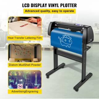 VEVOR Vinyl Cutter 28 in. LCD Display Adjustable Double-Spring Pinch Rollers Sign Cutting Plotter with Signmaster Software KZJR720MM110V7JU1V1