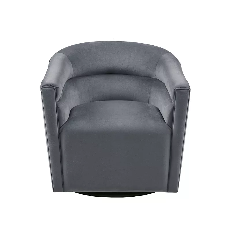 Madison Park Rileigh Upholstered Barrel Swivel Accent Chair