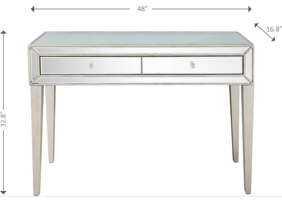 Silver Beaded Console Table   Contemporary   Console Tables   by UStradeENT LLC  Houzz