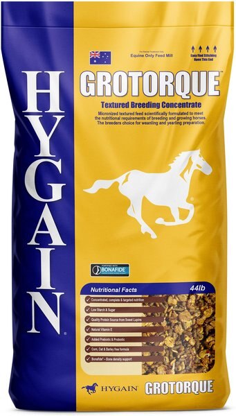 Hygain Grotorque Textured Breeding Horse Feed， 44-lb bag