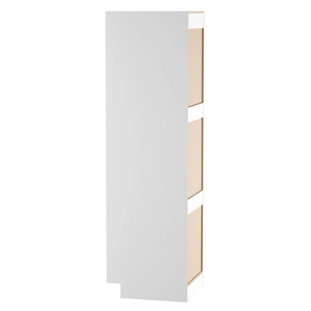 Hampton Bay Cambridge White Shaker Assembled Pantry Cabinet with Adjustable Shelves  Soft Close Doors (24 in. W x 24.5 in. D) CM2484P-WH