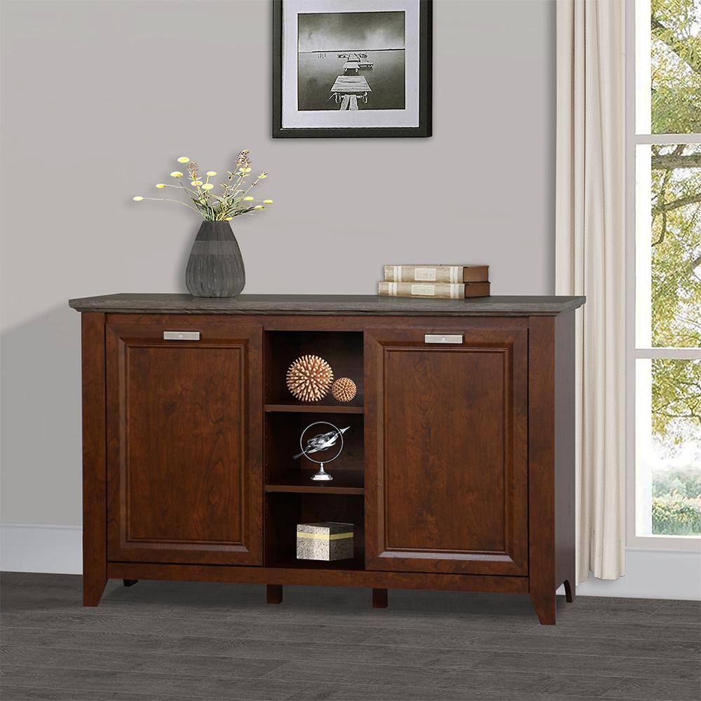 SAINT BIRCH Kenneth Cherry and Gray Oak File Cabinet SBSD4225CFCG