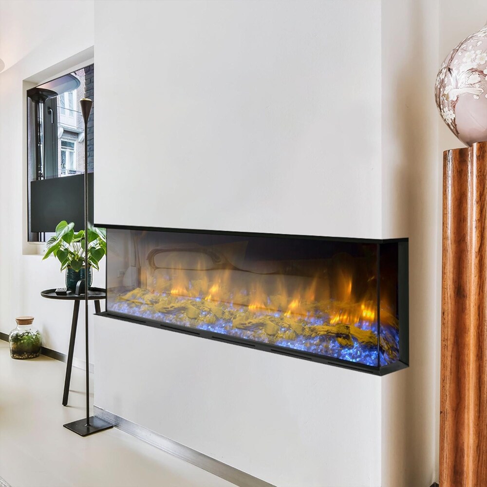 Dynasty Fireplaces Melody Series 63 inch Smart Multi Sided Electric Fireplace