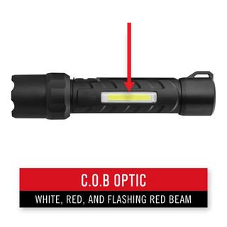 Coast Polysteel 700 Stormproof 800 Lumen Dual Power LED Flashlight with Dual Color (WhiteRed) C.O.B. 30351