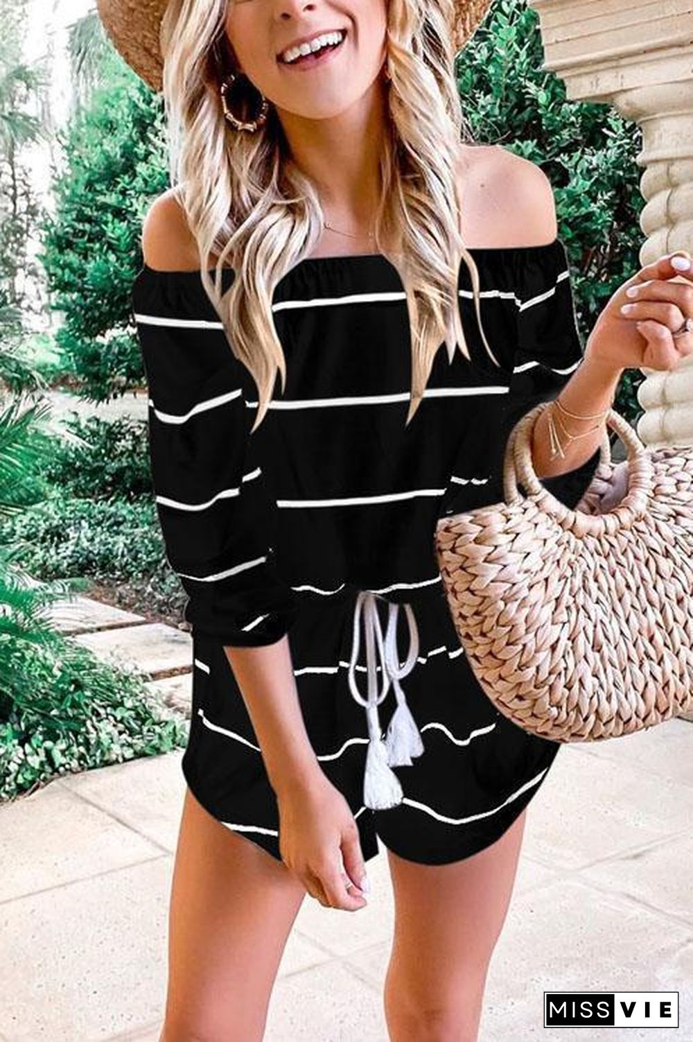 Striped One-Piece Romper