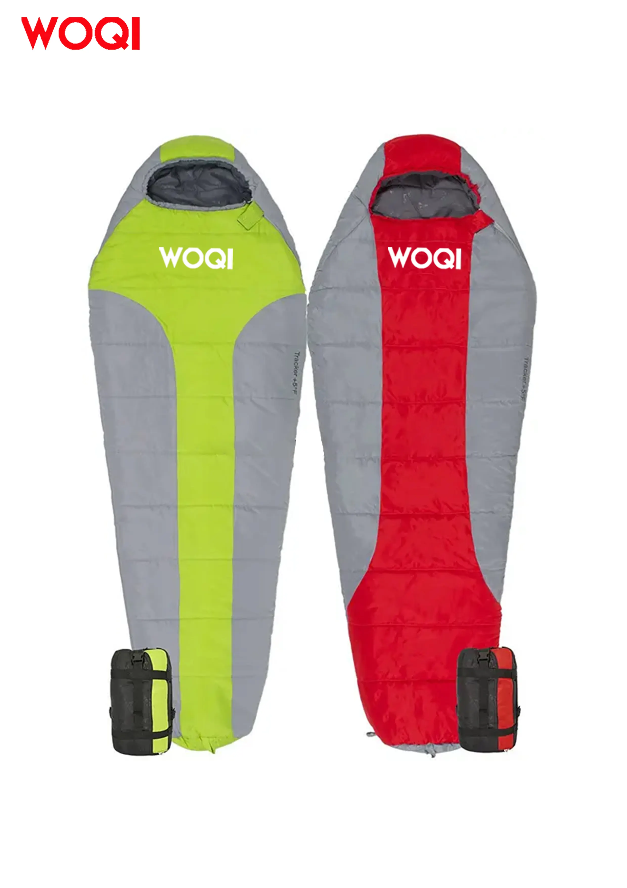 WOQI Ultralight Mummy Sleeping Bag With Free Stuff Sack Perfect for Backpacking Hiking and Camping Outdoors 3 4 Season Mummy Bag