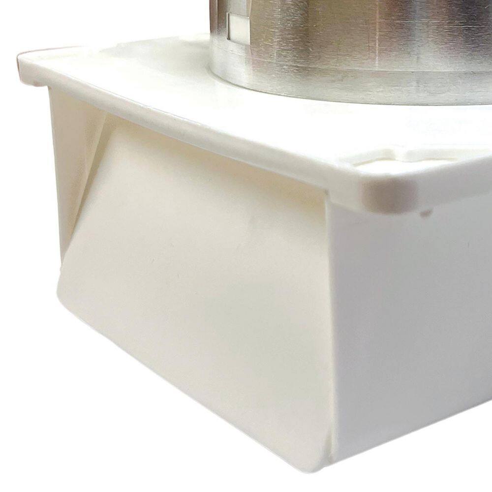 Lambro 4 in. White Plastic Under Eave Vent with Weather Damper 143WTP