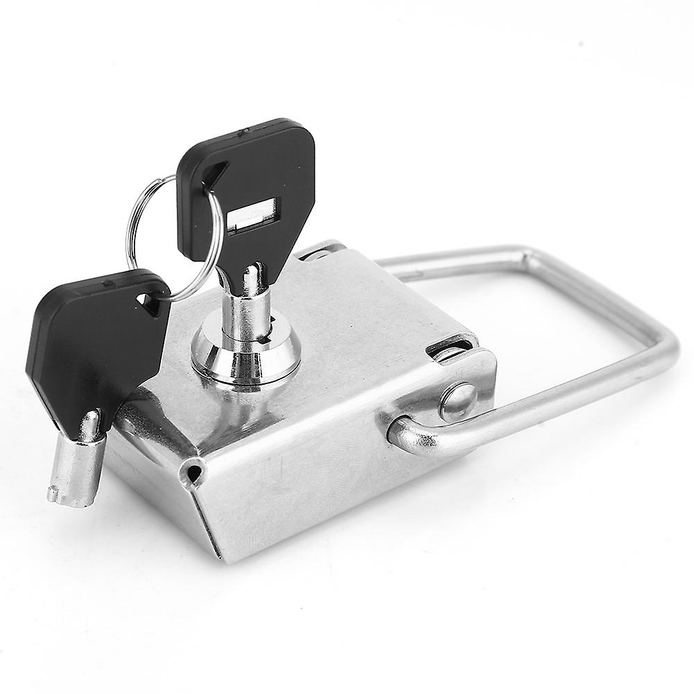 Stainless Steel Hasp Safety Lock Box Case Toggle Latch Catch Buckle Clasp With 2 Keys57mm