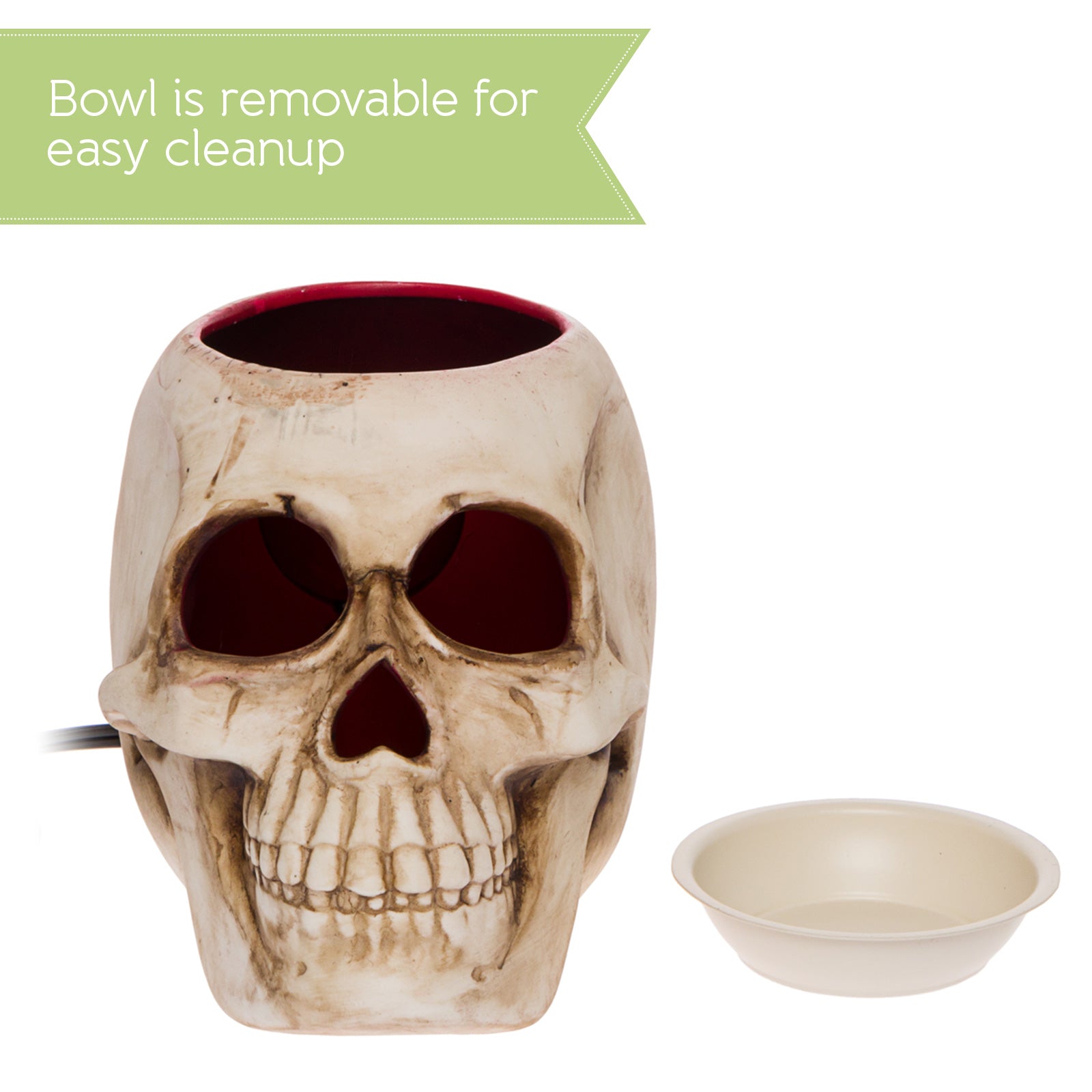 Mindful Skull Design Candle Warmer for Wax Melts， Tarts， Fragrance Oils - Aromatherapy Electric Decorative Wax Burner for Scented Wax Candles - Cute Candle Wax Melter