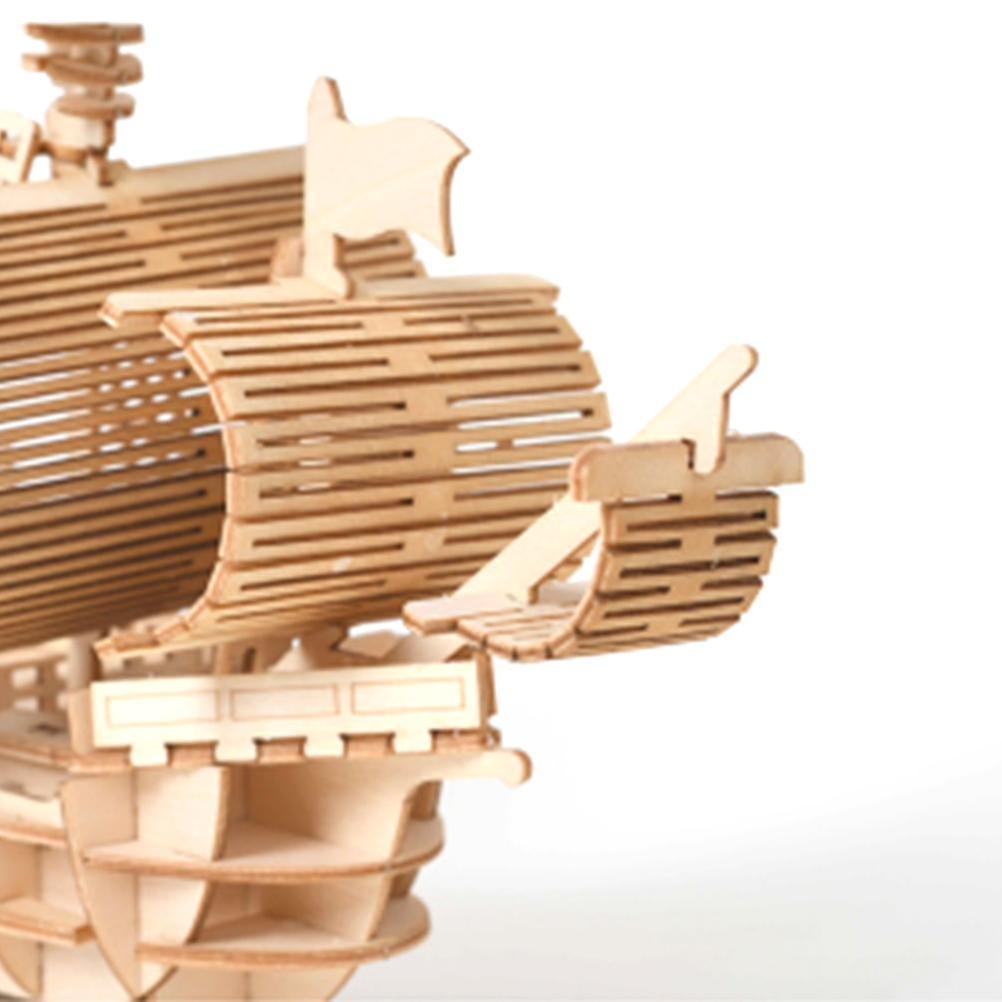 3D Wooden DIY Sailing Ship Toys Puzzle Toy Assembly Model Desk Decoration for Children Kids